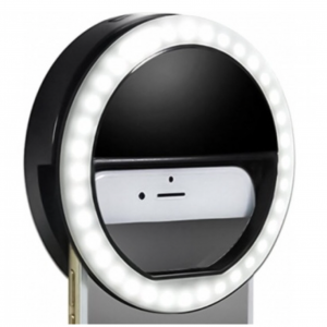 Селфи кольцо вспышка, лампа для мобильной фото/видео съемки Selfie Ring Light Black