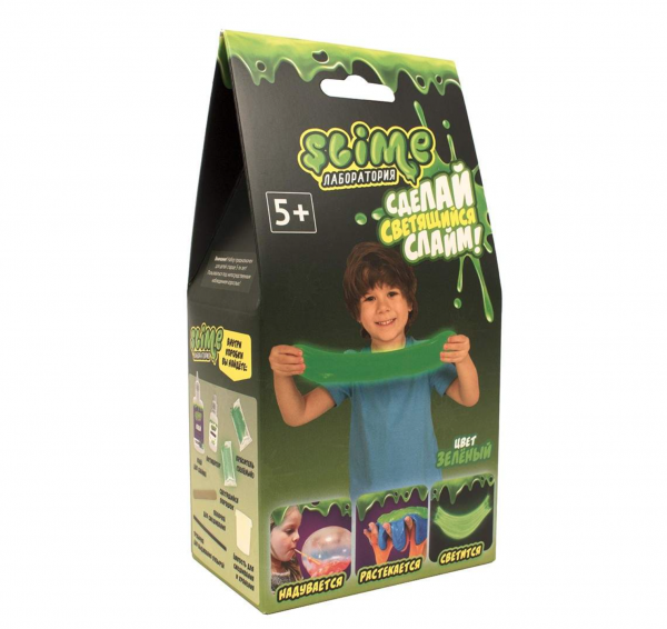 Набор для мальчиков малый "Slime" "Лаборатория", зеленый, 100 гр.