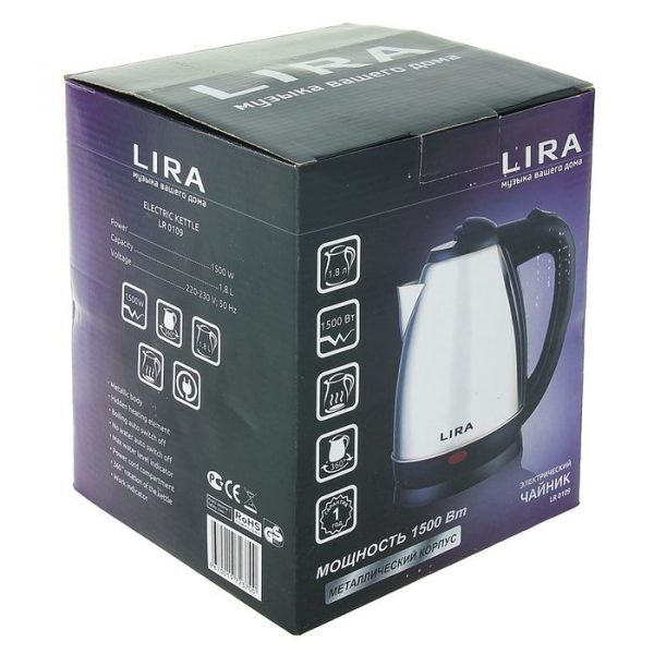 Чайник электрический LIRA LR-0109 объем 1,8 л. 1500 Вт-1