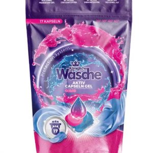 Капсула для стирки цветных тканей Konigliche Wasche COLOR с эффектом кондиционера 17 штук Германия