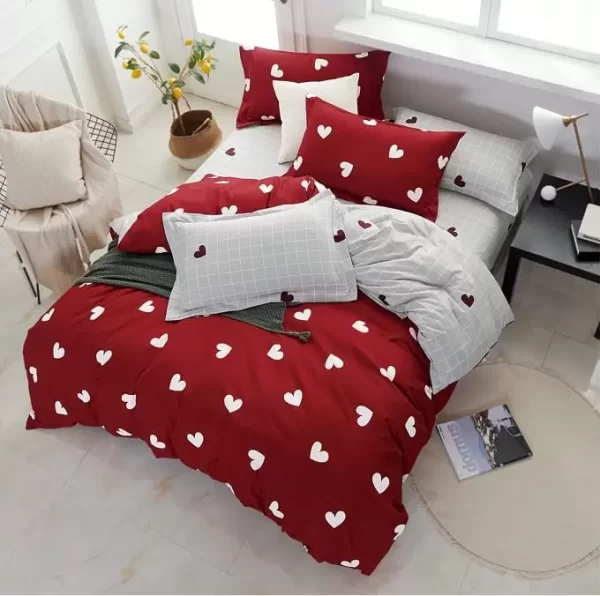 Комплект постельного белья Mency Красный Сердечки 1,5-спальное